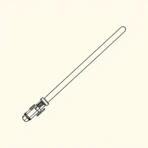 Single Line Lightsaber Tattoo