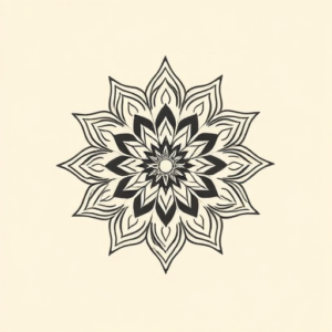 Single Line Mandala Tattoo