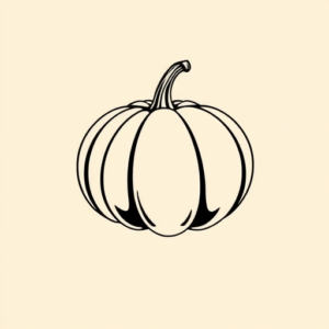 Single Line Pumpkin Tattoo