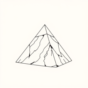 Single Line Pyramid Tattoo