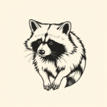 Single Line Raccoon Tattoo