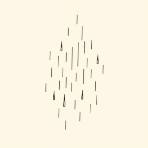 Single Line Rain Tattoo