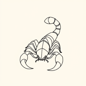 Single Line Scorpio Tattoo
