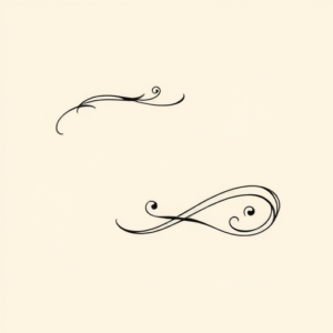 Single Line Scroll Tattoo