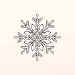 Single Line Snowflake Tattoo