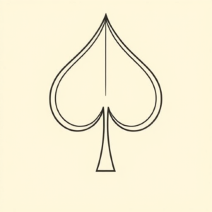 Single Line Spade Tattoo