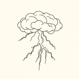 Single Line Storm Tattoo