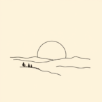 Single Line Sunset Tattoo