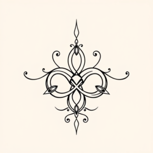 Single Line Trinity Tattoo