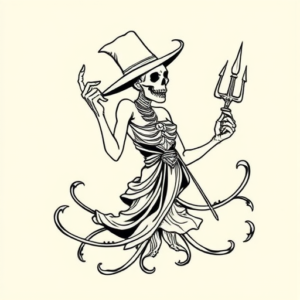 Single Line Voodoo Tattoo