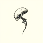 Sketch Alien Tattoo