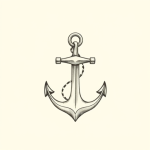 Sketch Anchor Tattoo