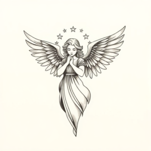 Sketch Angel Tattoo