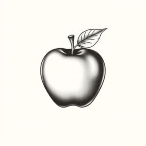 Sketch Apple Tattoo