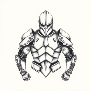 Sketch Armor Tattoo