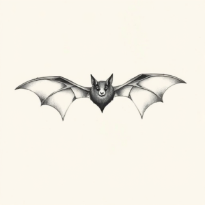 Sketch Bat Tattoo