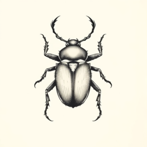 Sketch Beetle Tattoo