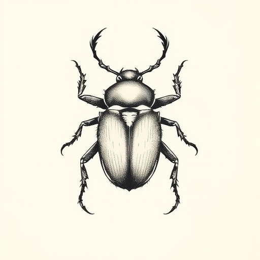 Sketch Beetle Tattoo