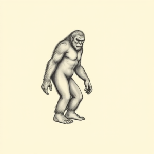 Sketch Bigfoot Tattoo