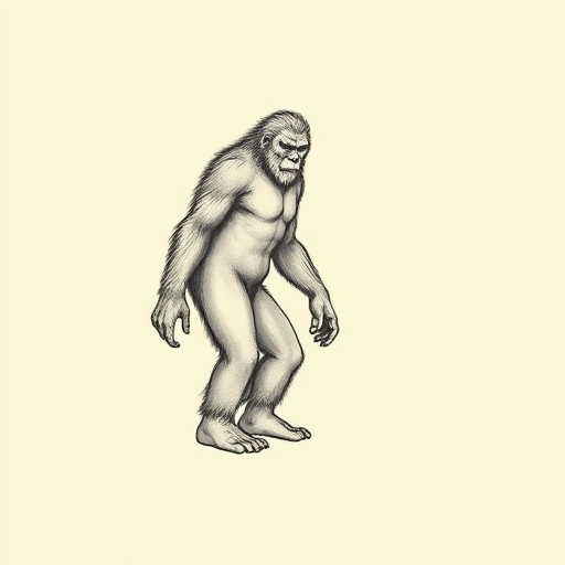Sketch Bigfoot Tattoo