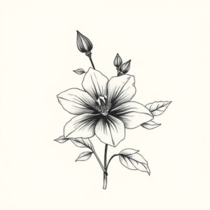 Sketch Botanical Tattoo