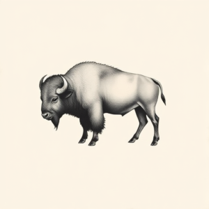 Sketch Buffalo Tattoo
