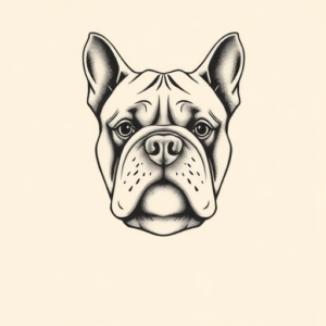 Sketch Bulldog Tattoo