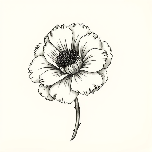 Sketch Carnation Tattoo