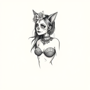 Sketch Catrina Tattoo