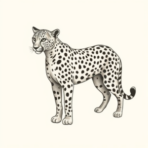 Sketch Cheetah Tattoo