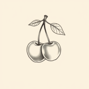 Sketch Cherry Tattoo