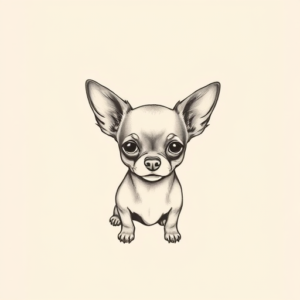 Sketch Chihuahua Tattoo