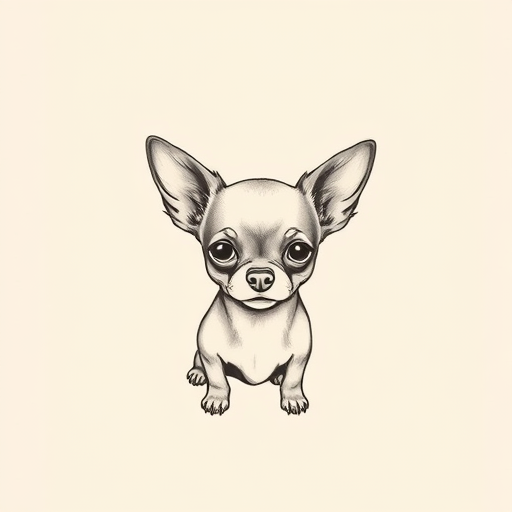 Sketch Chihuahua Tattoo