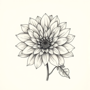Sketch Chrysanthemum Tattoo