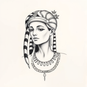 Sketch Cleopatra Tattoo