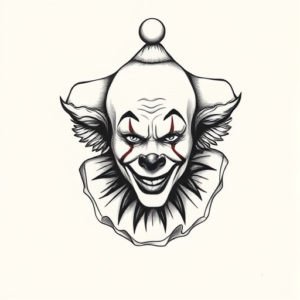 Sketch Clown Tattoo