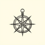 Sketch Compass Tattoo