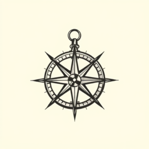 Sketch Compass Tattoo