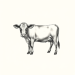 Sketch Cow Tattoo