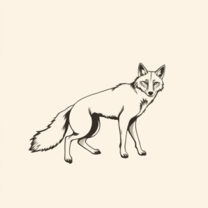 Sketch Coyote Tattoo