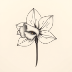 Sketch Daffodil Tattoo