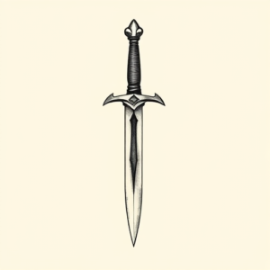 Sketch Dagger Tattoo