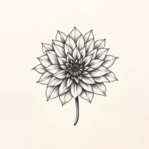 Sketch Dahlia Tattoo