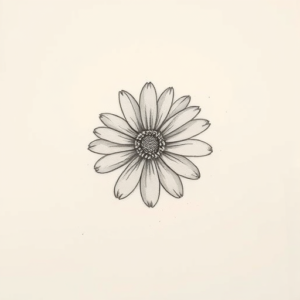 Sketch Daisy Tattoo