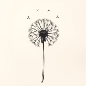 Sketch Dandelion Tattoo