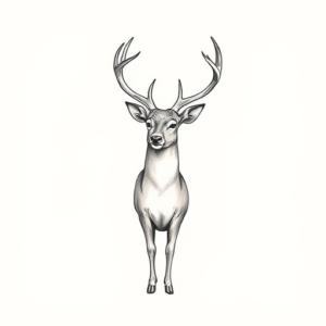 Sketch Deer Tattoo