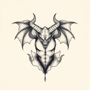 Sketch Demon Tattoo