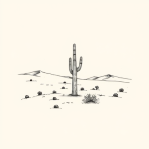 Sketch Desert Tattoo