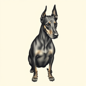 Sketch Doberman Tattoo