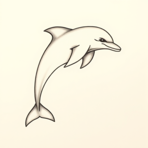 Sketch Dolphin Tattoo